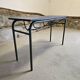 Double school desk with school bag holder