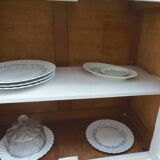 Vintage Parisian buffet re-enchanted in pearl grey, wooden top.