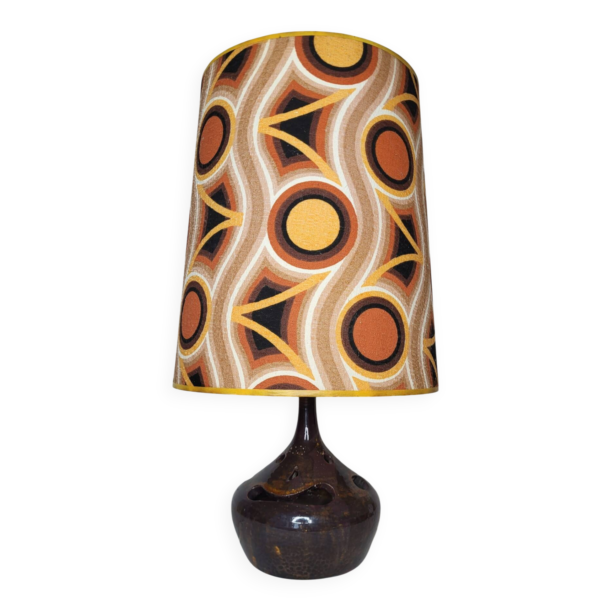 1970s stoneware lamp