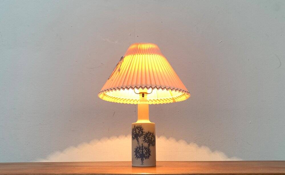 Danish royal table lamp from the mid-century by Kai Lange for Fog & Morup and Royal Copenhagen, 1960s.