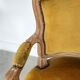 Vintage velvet convertible armchair mustard yellow