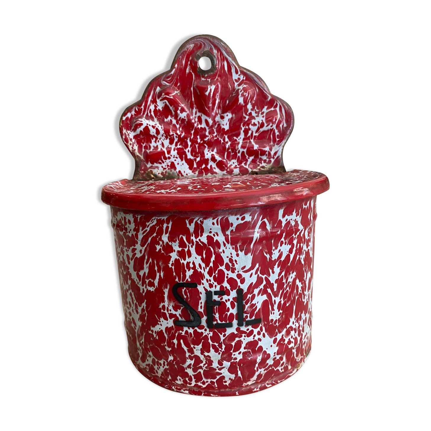 Salt box enamelled sheet metal