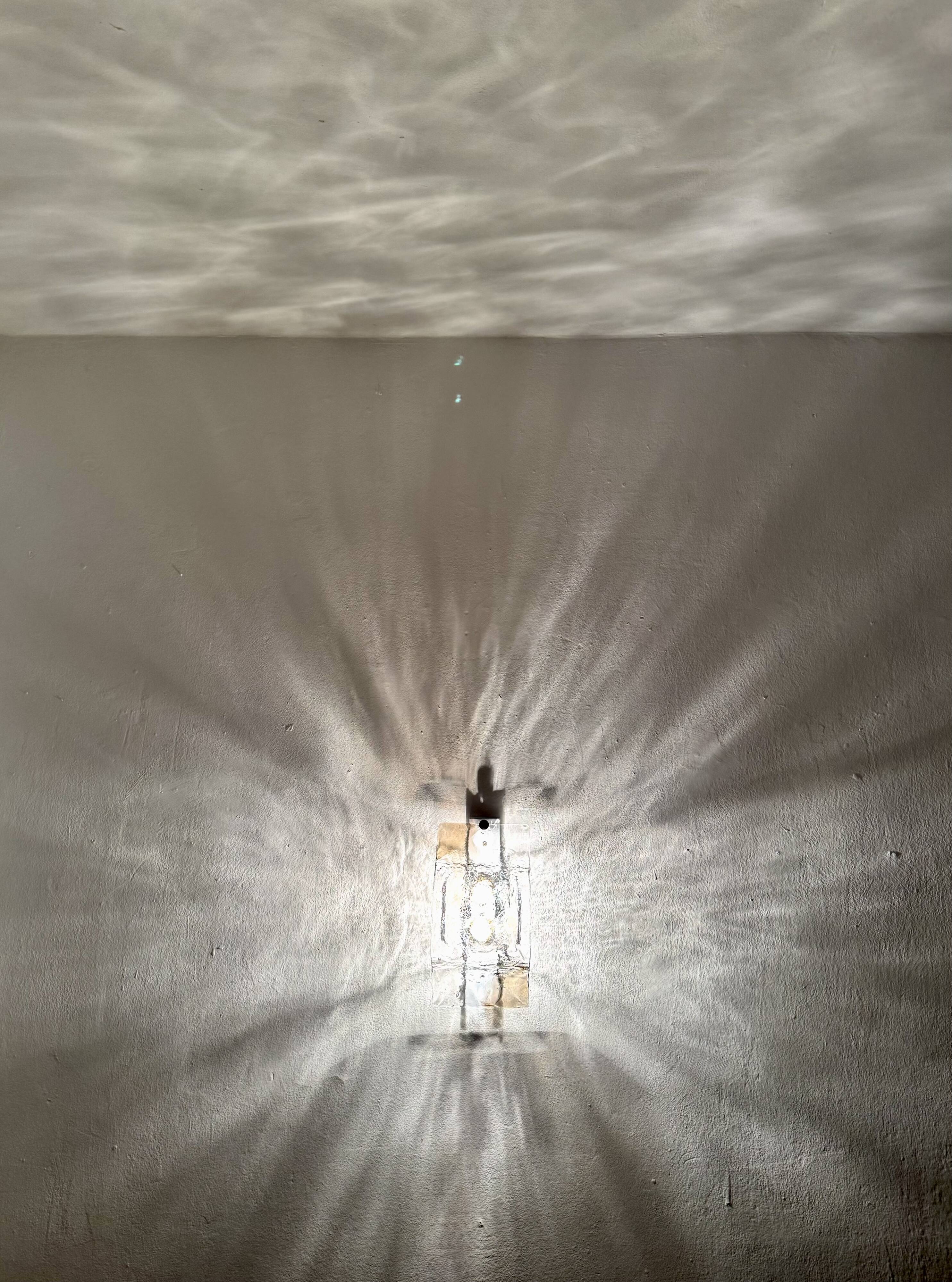 Set of 2 Murano Glass Wall or Ceiling Lamps by Carlo Nason for Mazzega