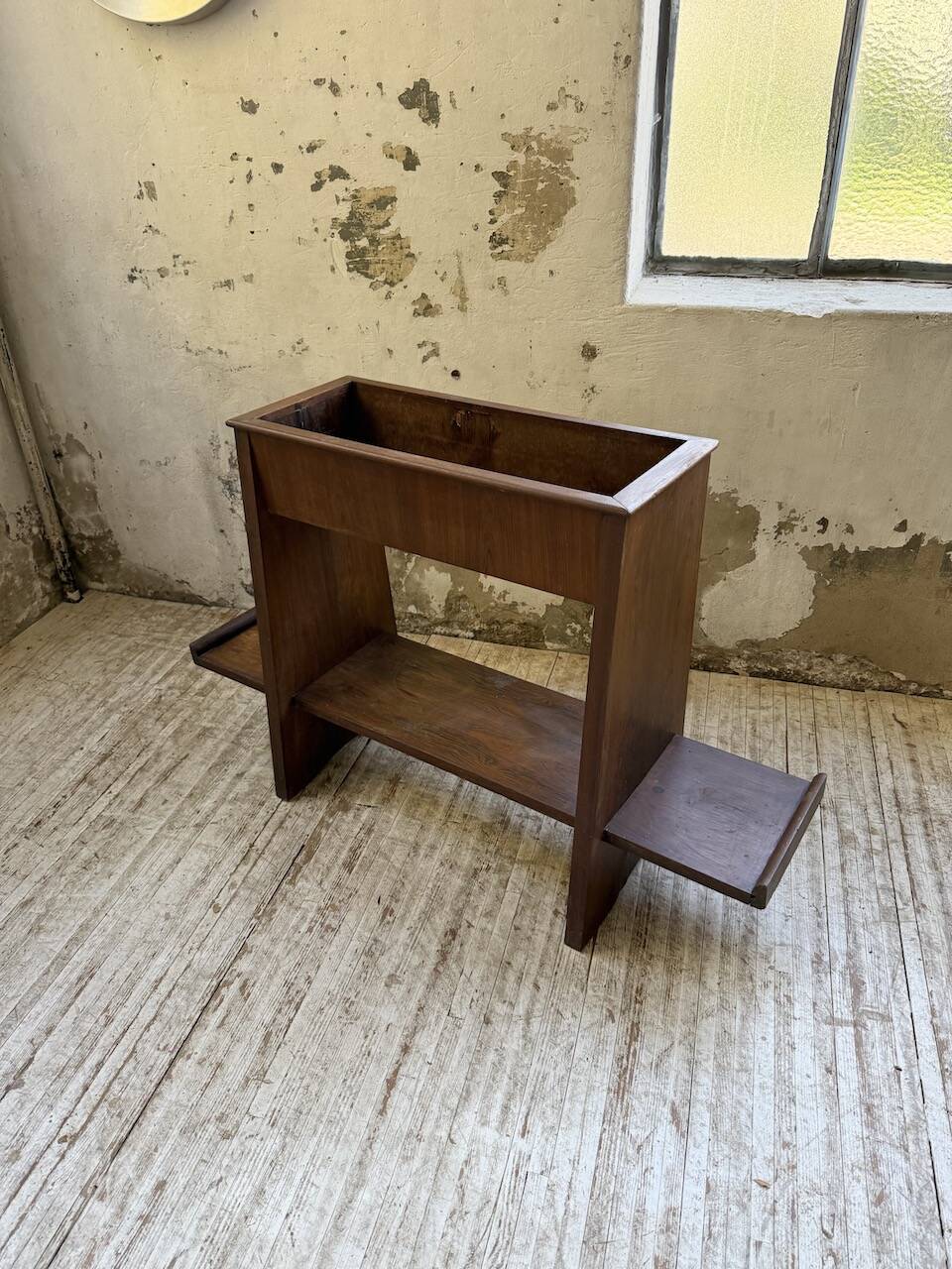 Jardinière années 50 palissandre constructiviste