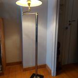 Vintage reading floor lamp in gold metal