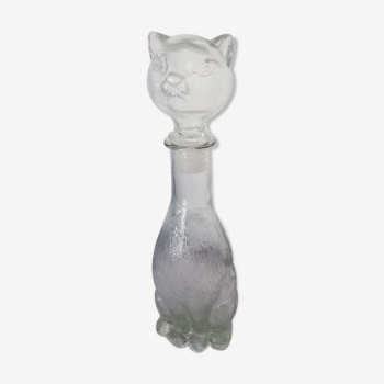 Bouteille forme chat en verre