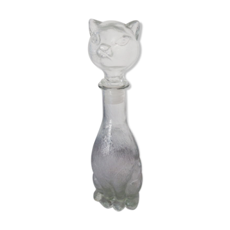 Glass cat shape bottle