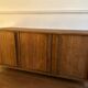 Sideboard made from recycled teak and metal legs