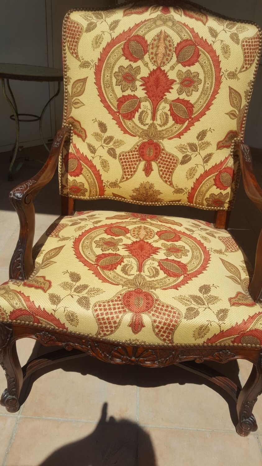 Pair of armchairs regence style nineteenth