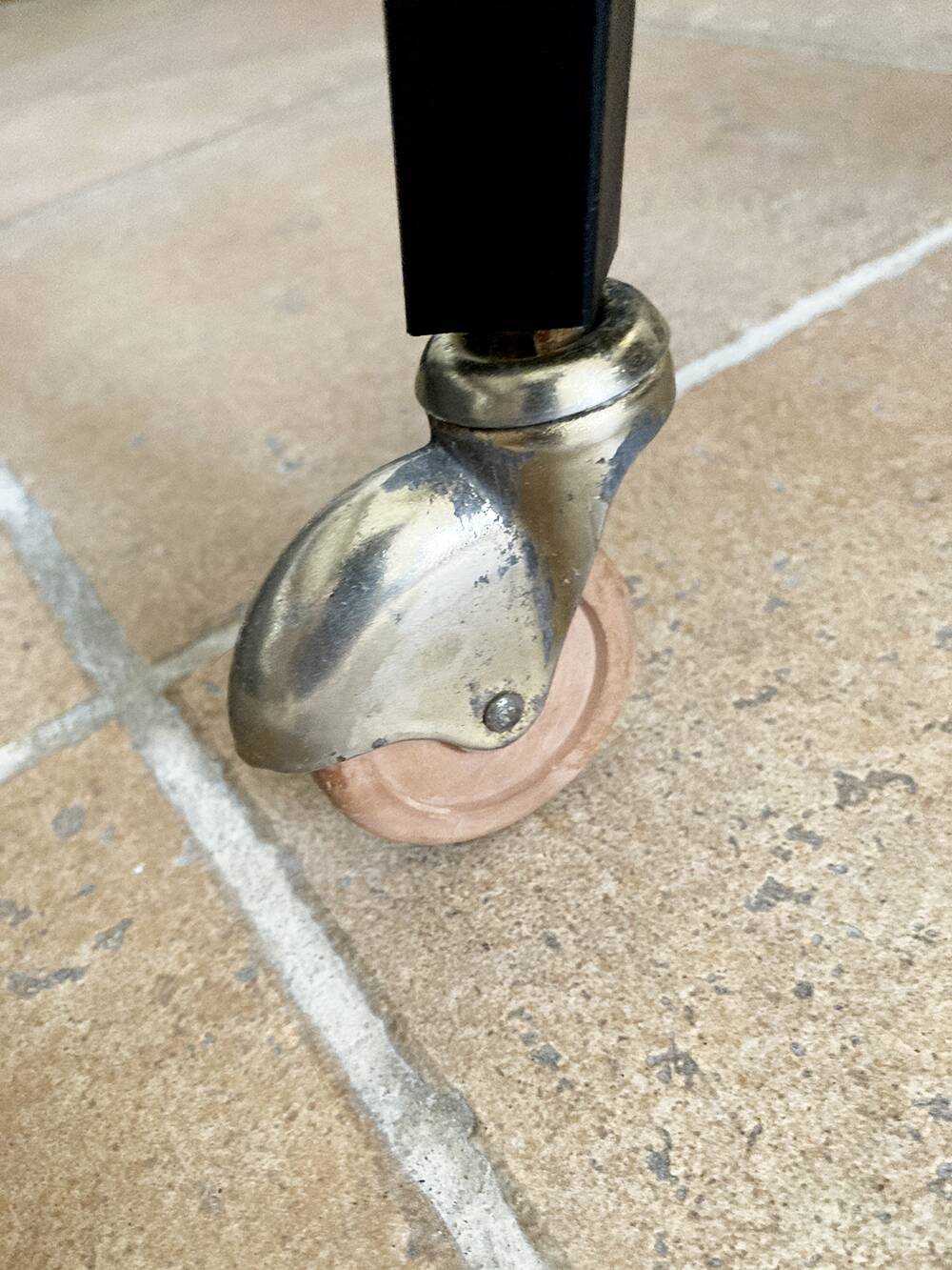 Glass and metal serving trolley, 1960s
