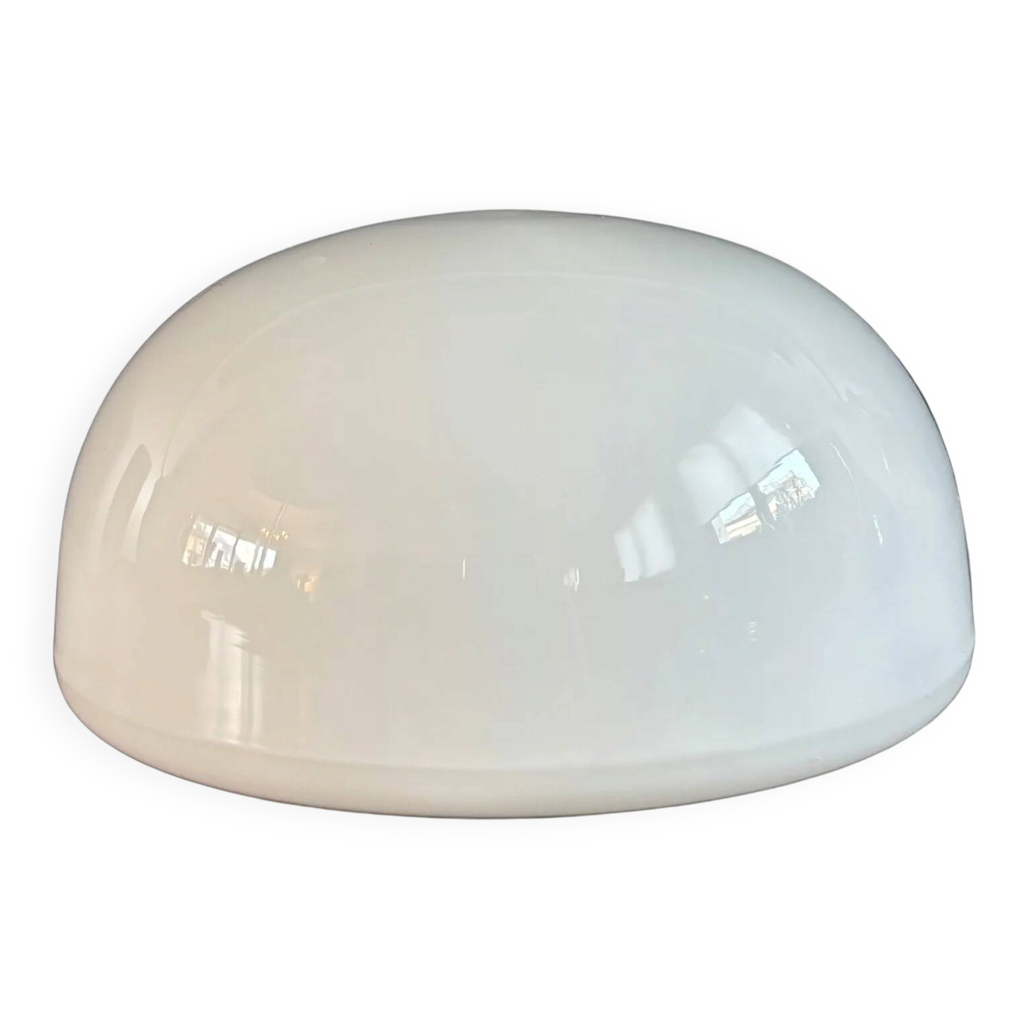 Plafonnier / applique demi-sphère en verre blanc - Ref 1364