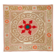 Tapis turc vintage noué à la main 133x136 cm