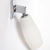 Italian chrome and opaline wall light 1970