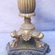 Pair of 18th-century bronze candlesticks Restoration