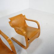 Ensemble de chaises longues cantilever n° 31 par Alvar Aalto, années 1930.