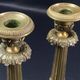 Pair of gilt and chiseled bronze candlesticks from the Restoration period