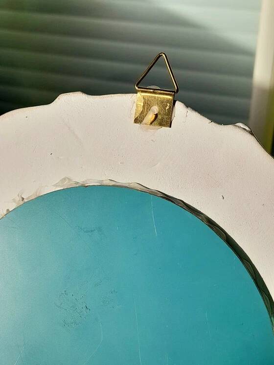 Floral ceramic mirror