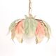 Flower and leaf suspension in pastel tones, 80s