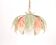 Suspension fleur et feuilles aux tons pastels, années 80