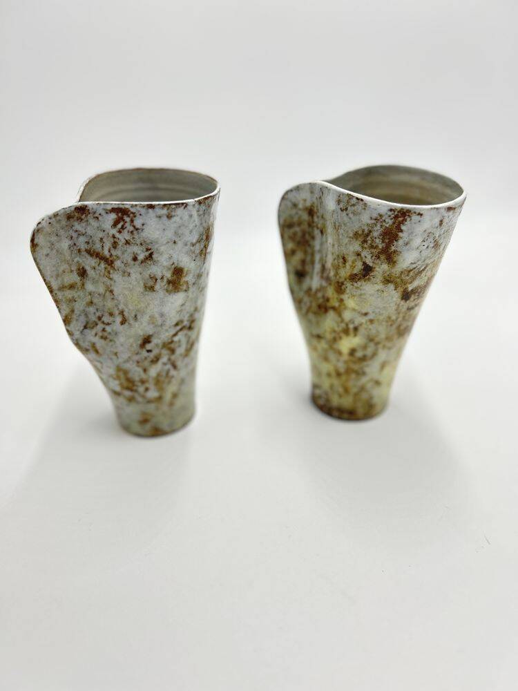 Ceramic mugs by alexandre kostanda (1921-2007)