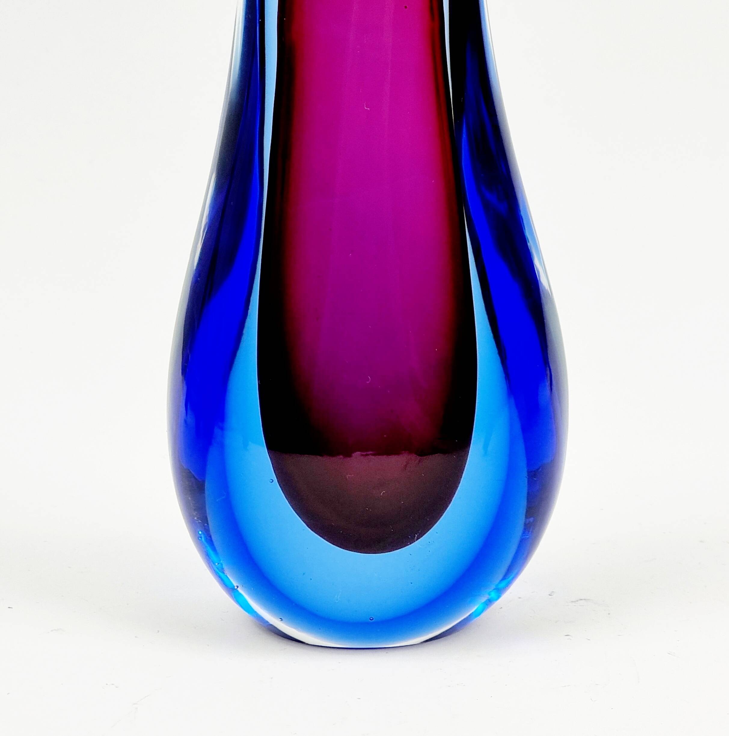 Vase Sommerso en verre de Murano du milieu du siècle par Flavio Poli pour Seguso, Murano, Italie, années 1960