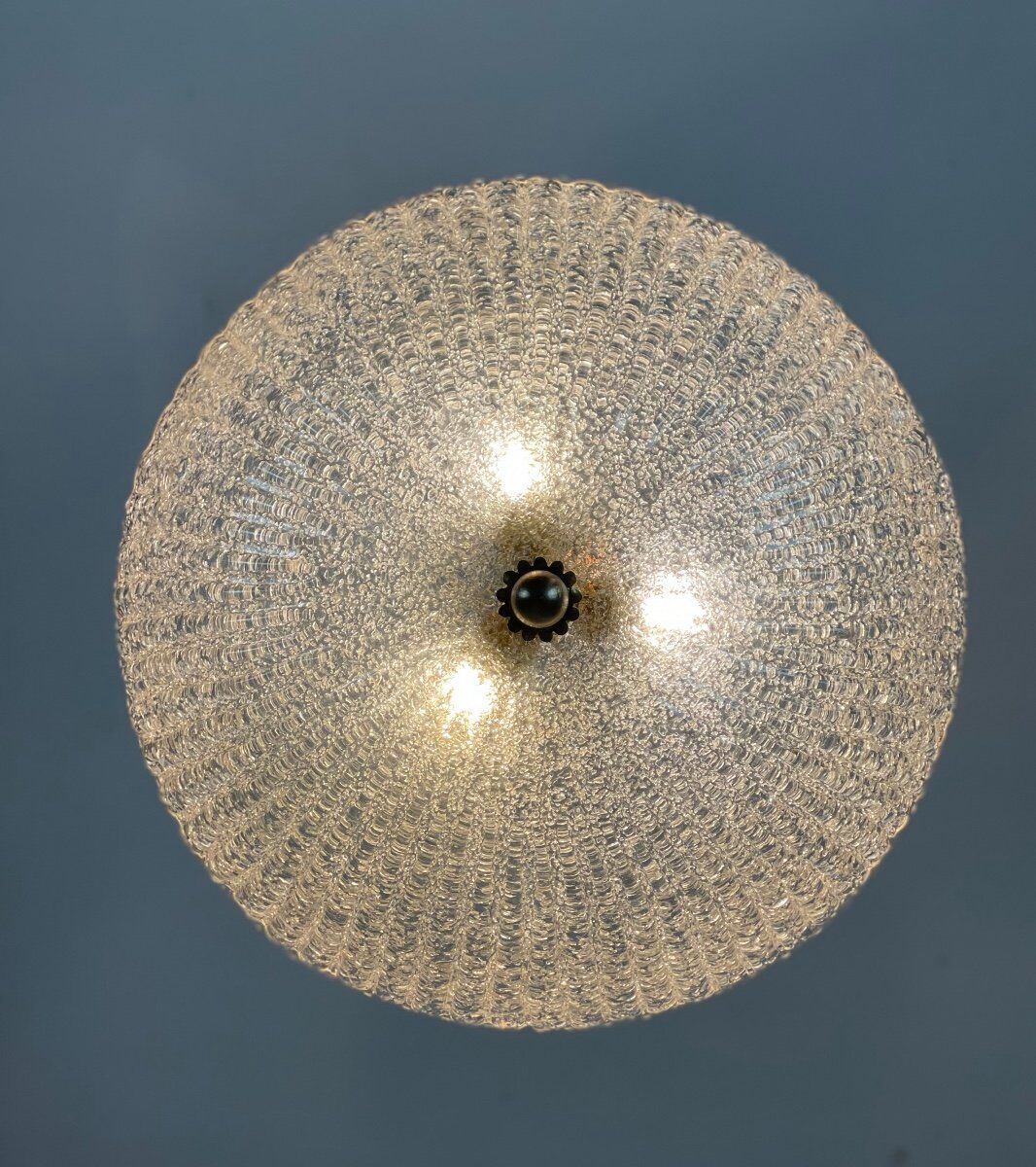 Ceiling chandelier in murano art deco glass
