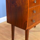 Mid century retro vintage Danish three drawer rosewood chest of drawers 1960s