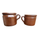 Set of two vintage stoneware pots