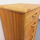 Commode chiffonnier vintage en rotin des années 70