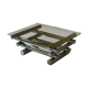 Rectangular coffee table A Space vintage by Paul Mayen in smoked glass and m