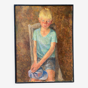 Russian portrait of young boy 1986