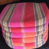 Vintage rattan set dining table and its 6 chairs