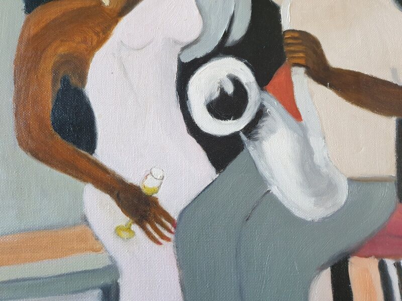 M.L Gourlay - Oil on canvas - "The saxophonist"