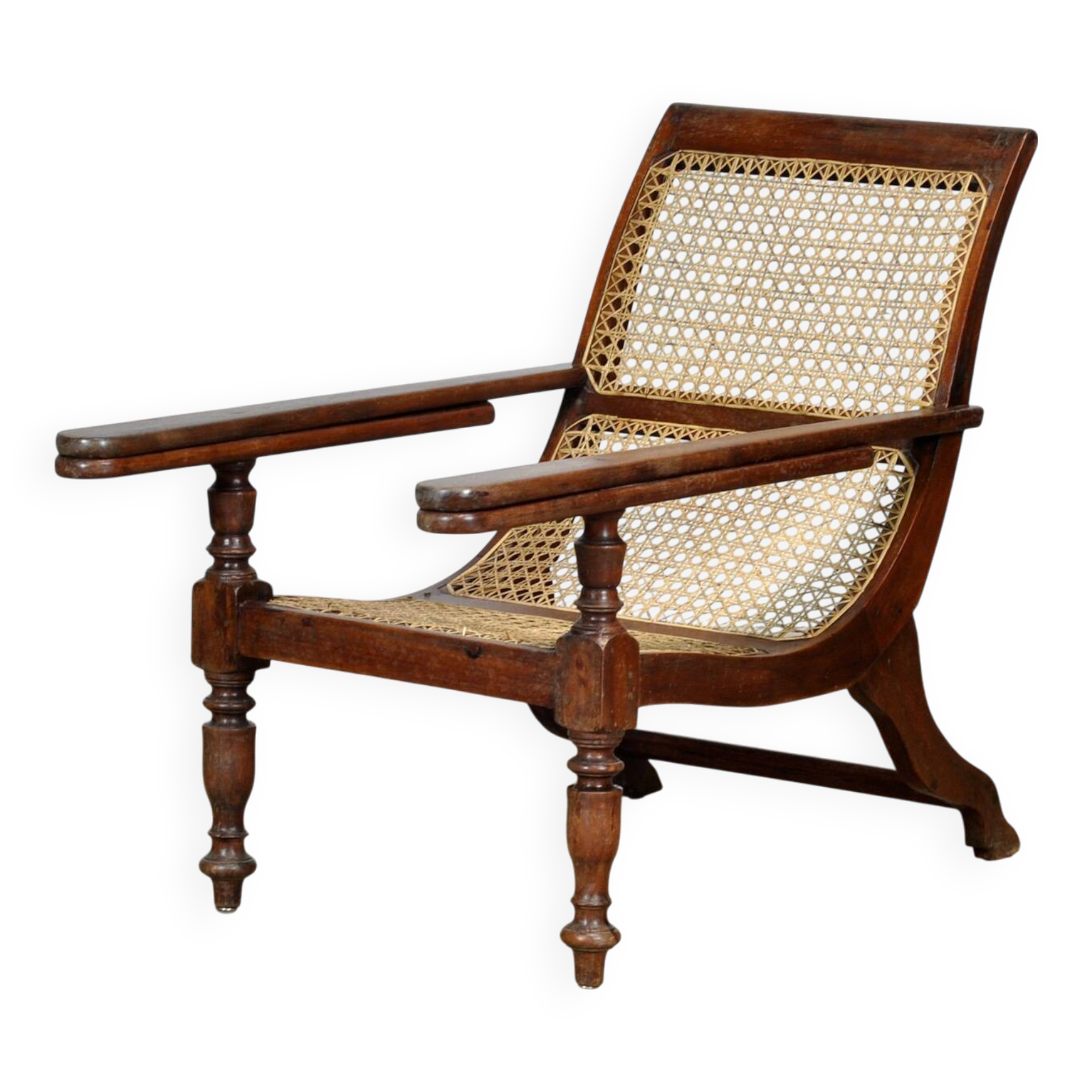 Chaise de plantation indonésienne coloniale hollandaise, vers 1920