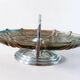 Art Deco glass and metal fruit bowl