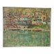 "The guinguette at noon" oil on canvas signed LJ Varlet 1941