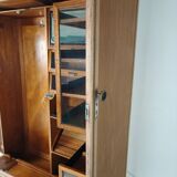 1920s Compactom Ltd gentleman’s wardrobe in light oak