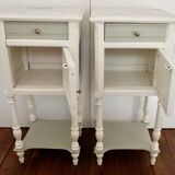 Bedside tables marble wood