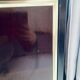 Vintage 1960s bar/TV unit – Formica, splayed legs & brass – piece