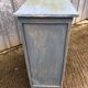 Parisian sideboard painted in blue with 2 doors and 2 drawers.