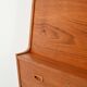Scandinavian teak secrétaire with hidden mirror, 1960s