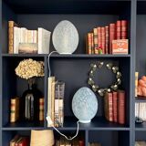 Pair of speckled glass oval lamps - 1970.