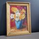 Old oil painting on wood