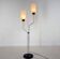 1970s chrome & glass floor lamp by lidokov, labeled, czechoslovakia