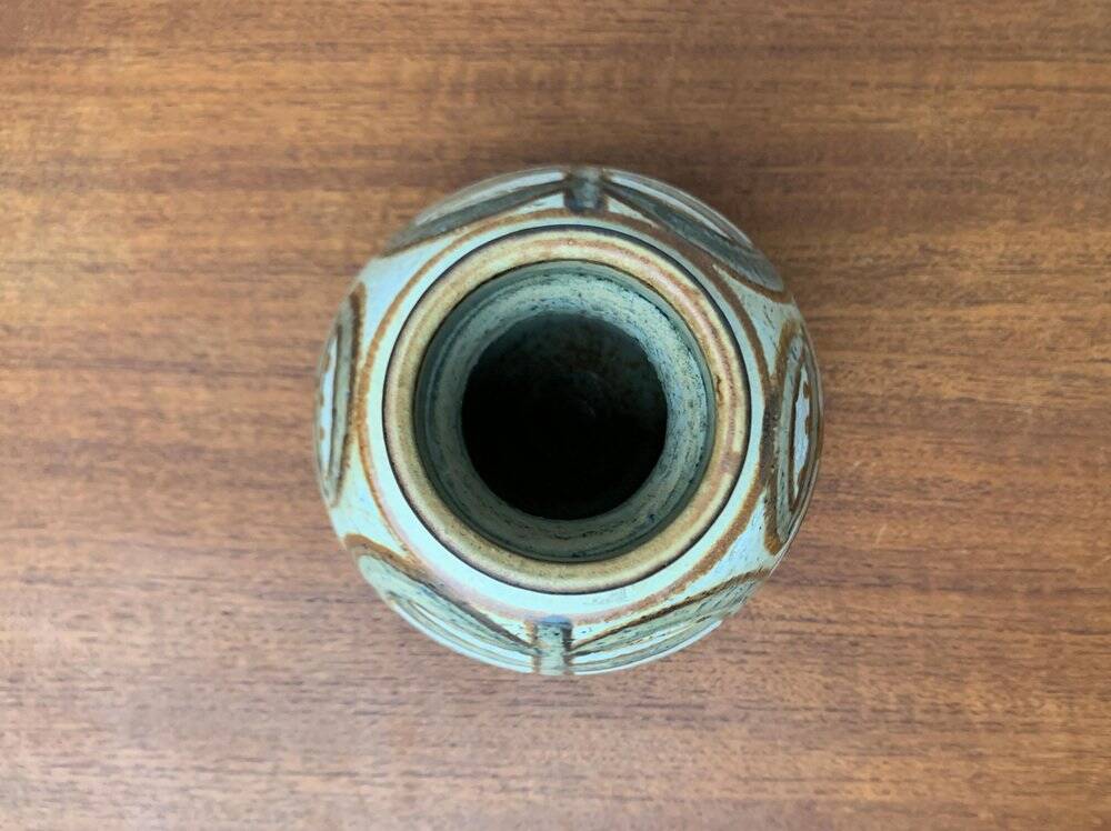 Danish vase from the mid-century pottery studio of Søholm, 1960s.