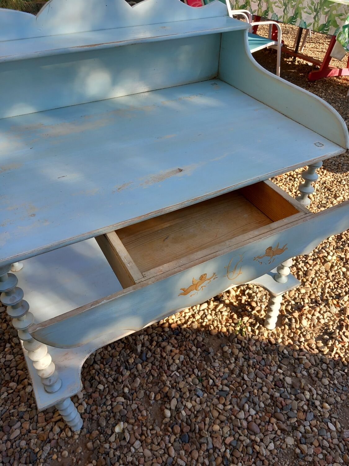 Table de toilette bois