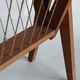 Magazine rack with compass legs in oak and rope, 1950s.