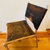 Chaise boucle et lacet en cuir Se06 par Martin Visser pour 'T Spectrum