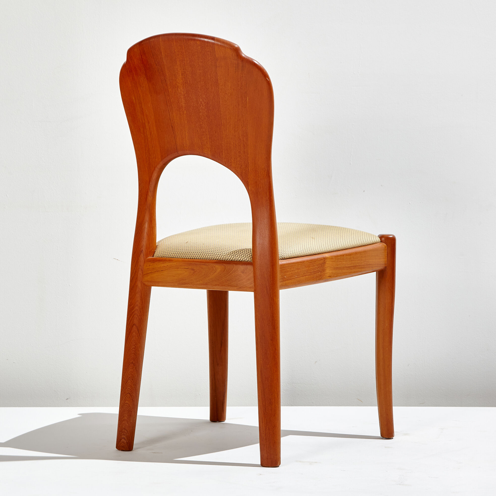 Solid teak dining chair by niels koefoed for koefoeds hornslet mk9828