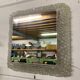 Ice mirror by Egon Hilleband square with light 1970s